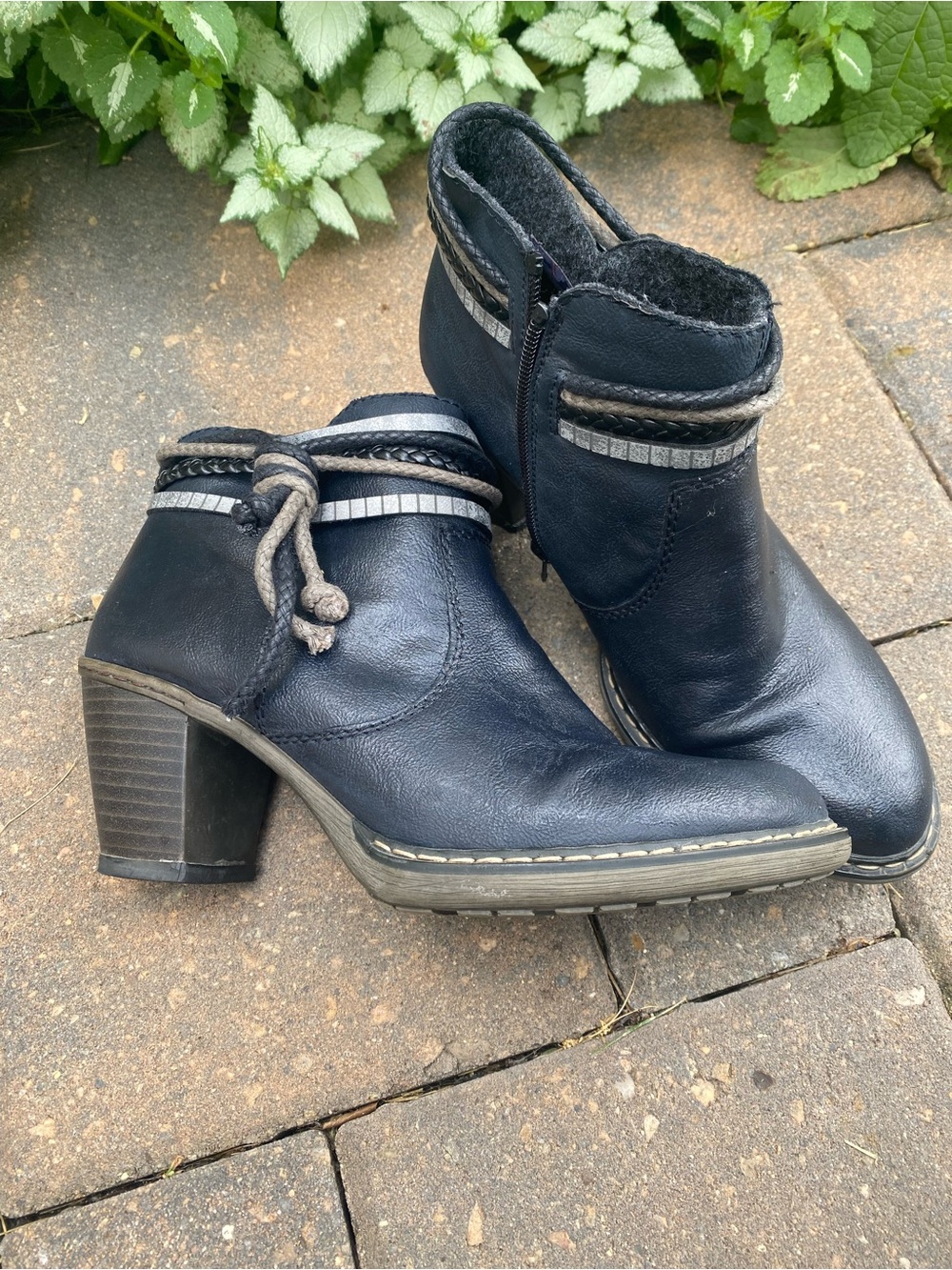 Rieker "Lisa" Ankle Boots — Black — Size 7 (EU 38), Summer Sale
